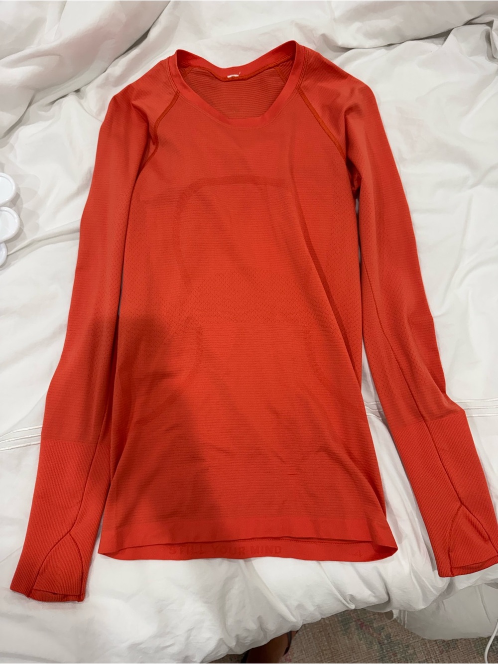 Lululemon Athletica Swiftly Tech Long-Sleeve in Warm Coral